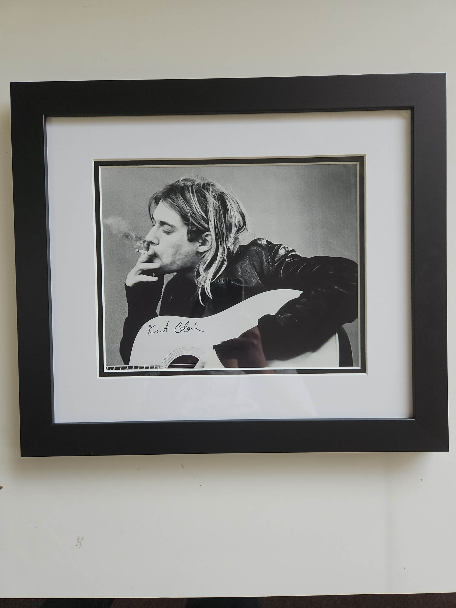 Custom framed Kurt Cobain