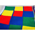 hand knit wool blanket red green blue ye