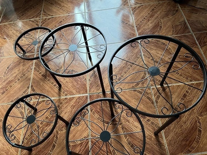 5-Pack Heavy Duty Metal Plant Stands for Multiple Plant