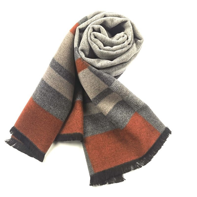 Hot Selling Fashion Men′s Wool Woven Scarf Wr24069-3