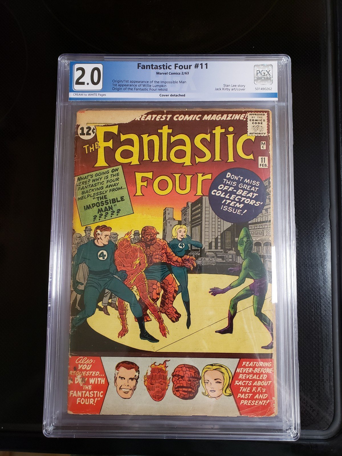 Fantastic Four 11 1963 PGX 2.0 1st App Impossible Man