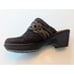 Euro Soft by Soft Britta Brown Lattice Detail Suede Leather Clogs Slip-on Sz 6.5