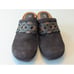 Euro Soft by Soft Britta Brown Lattice Detail Suede Leather Clogs Slip-on Sz 6.5