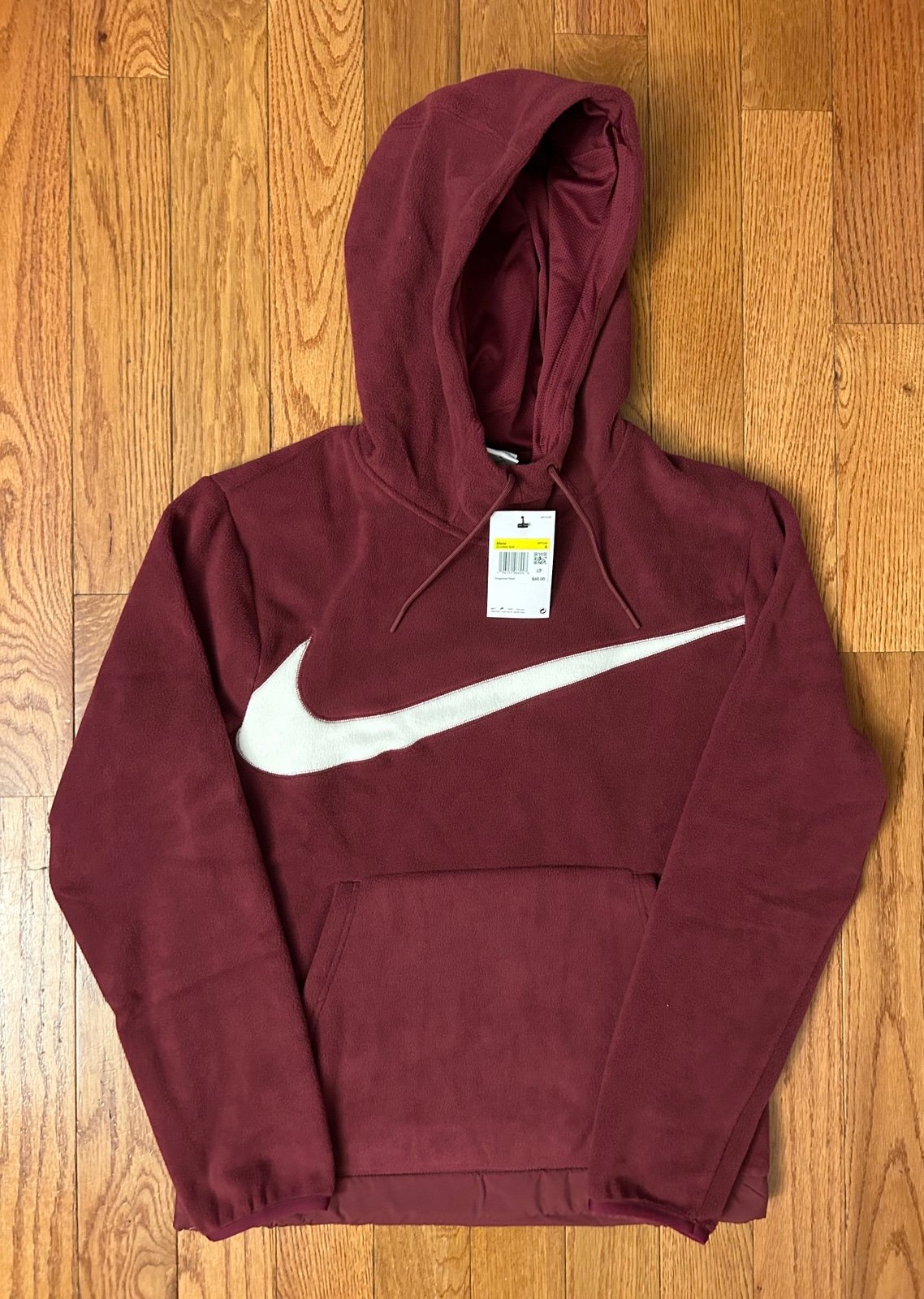Nike Club Big Swoosh Winterized Fleece Hoodie Sz Small NEW