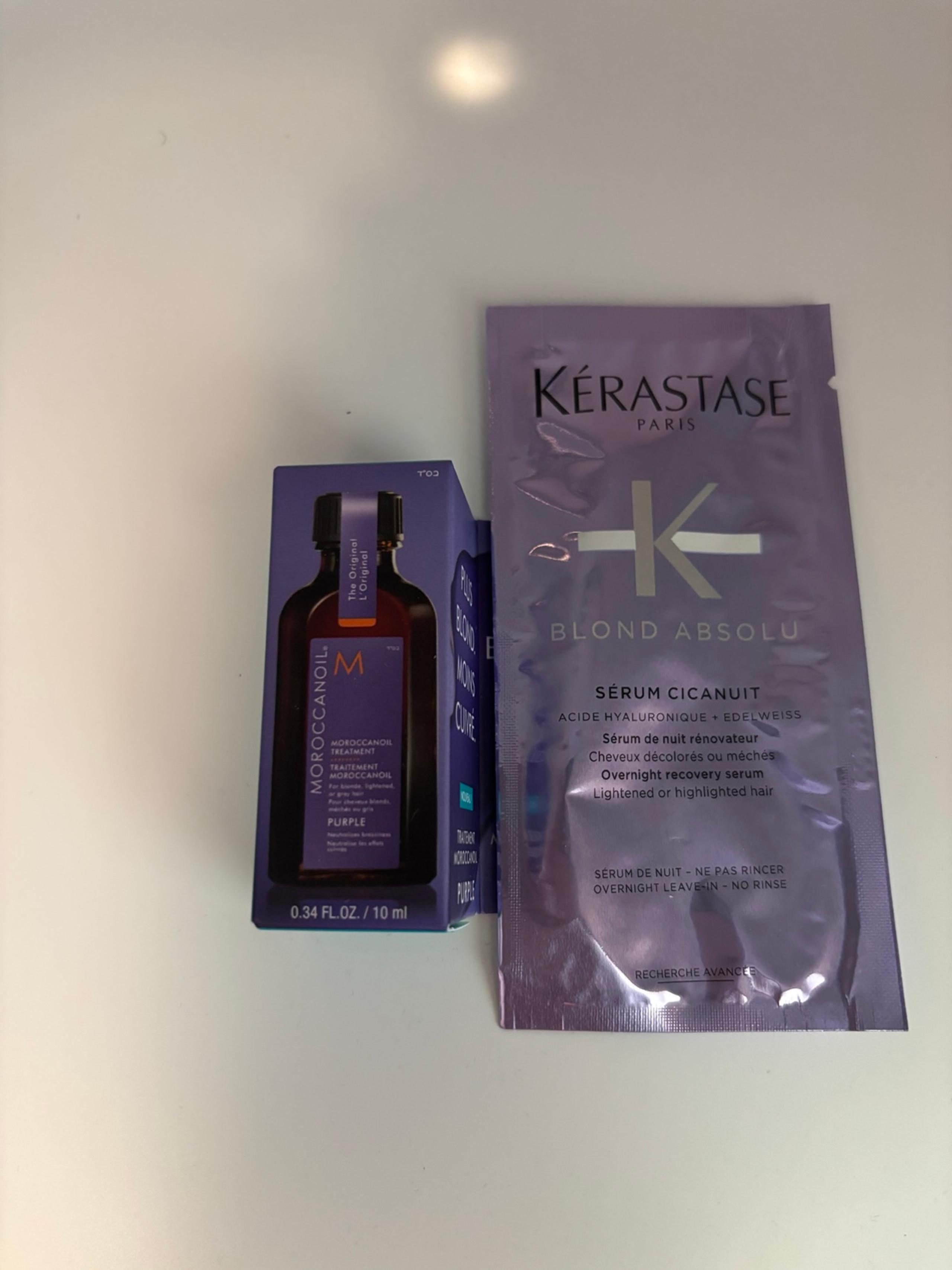 Kerastase and Moroccan oil blonde care