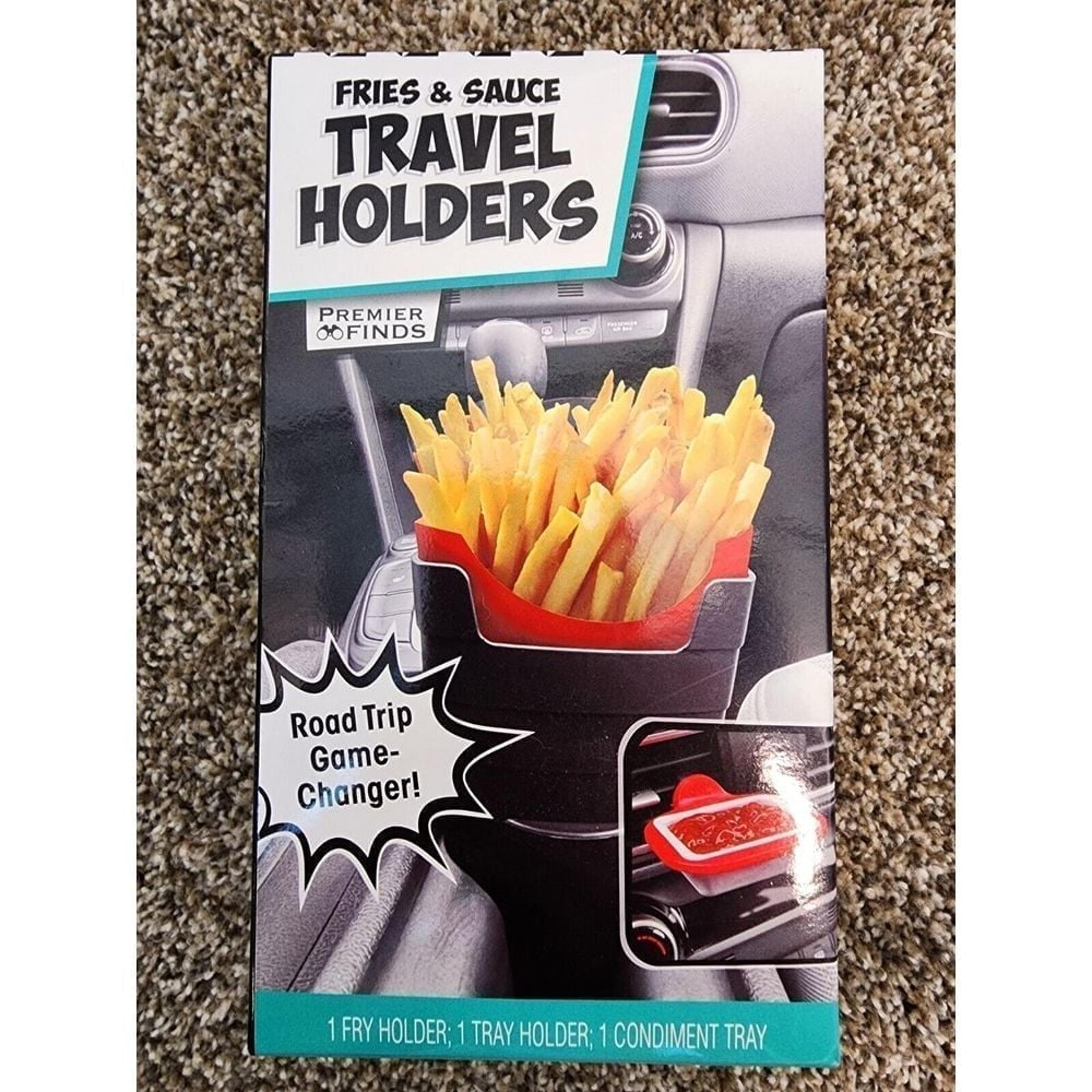 French Fries and Sauce Travel Cup Holder ~Funny Novelty~Gag Gift~Travel Kids