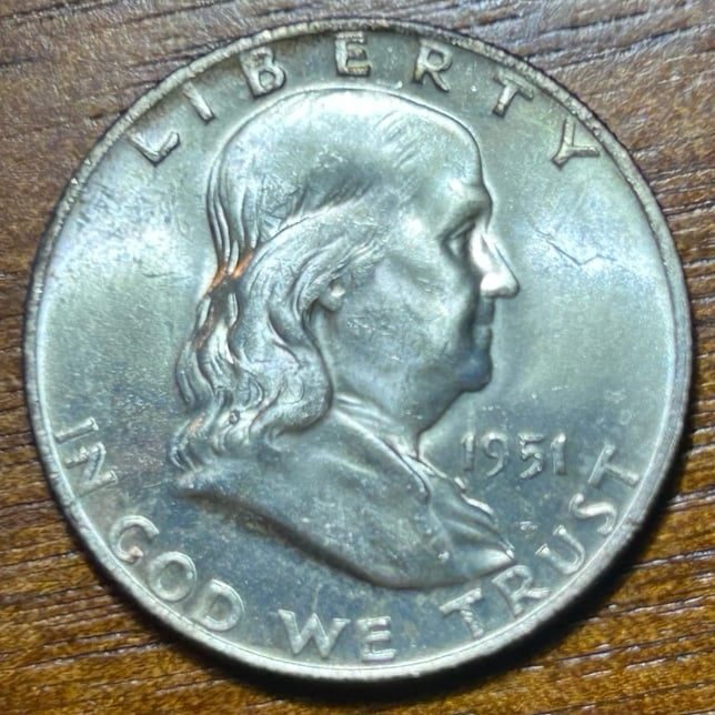 Franklin Half Dollar Coin - 1951-D - 74 Year Old Coin