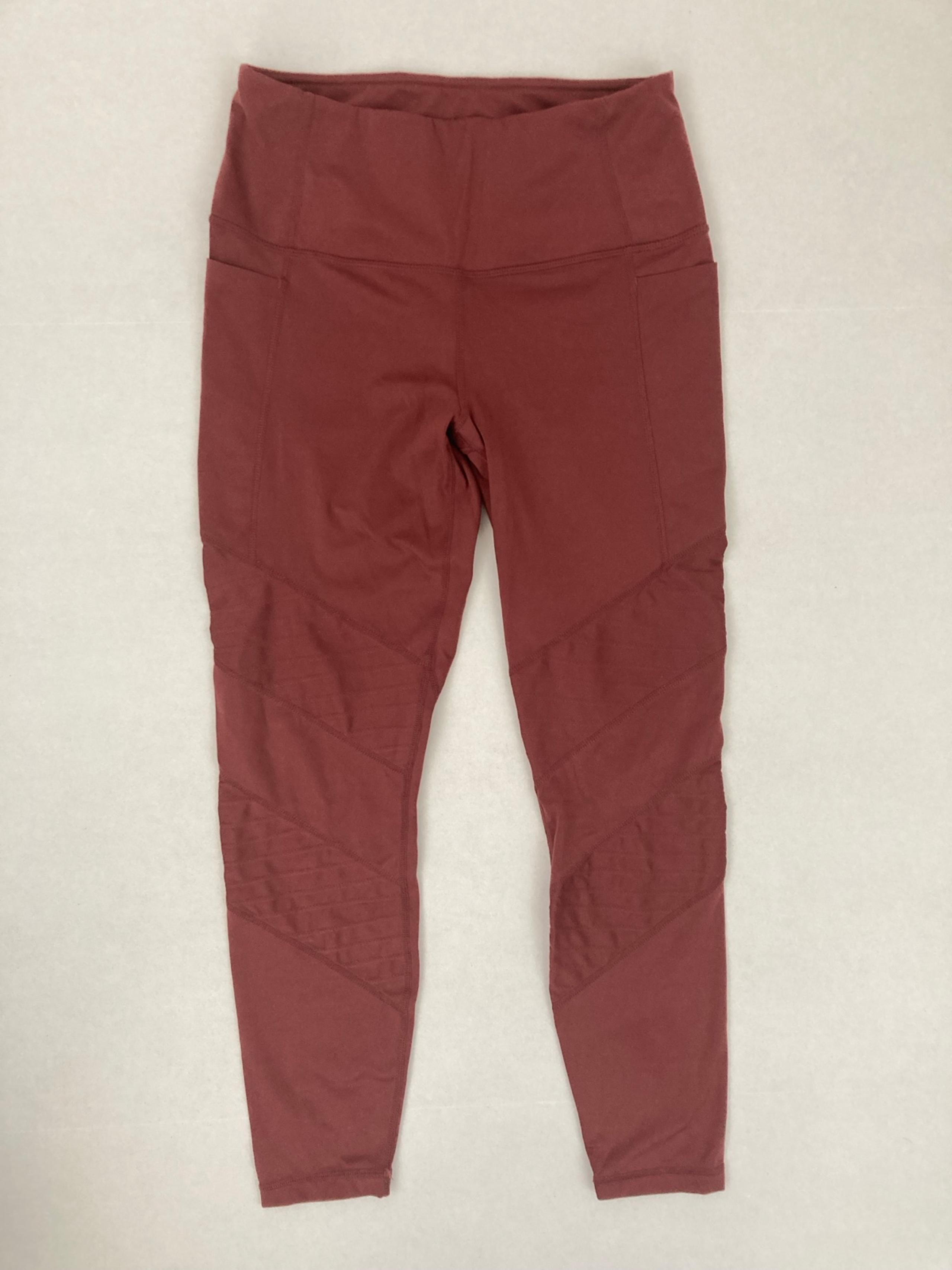 Members Mark Moto Pocket Leggings Burgundy Medium 7/8