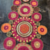 Beautiful Red, Orange, Gold Beaded Table Runner/Topper