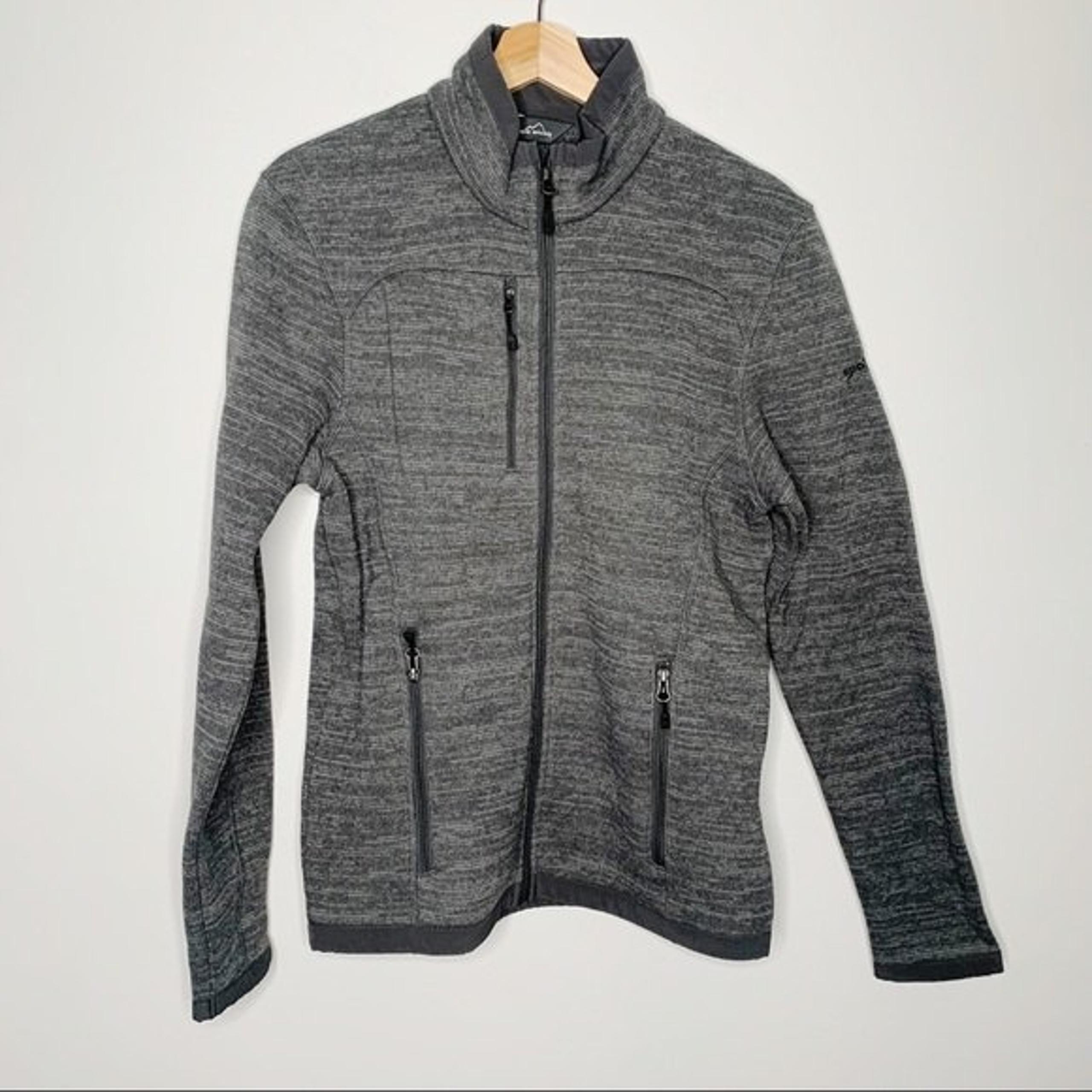 Eddie Bauer Men’s Sweater Fleece Full-Zip in Dark Grey Heather NWT size XS