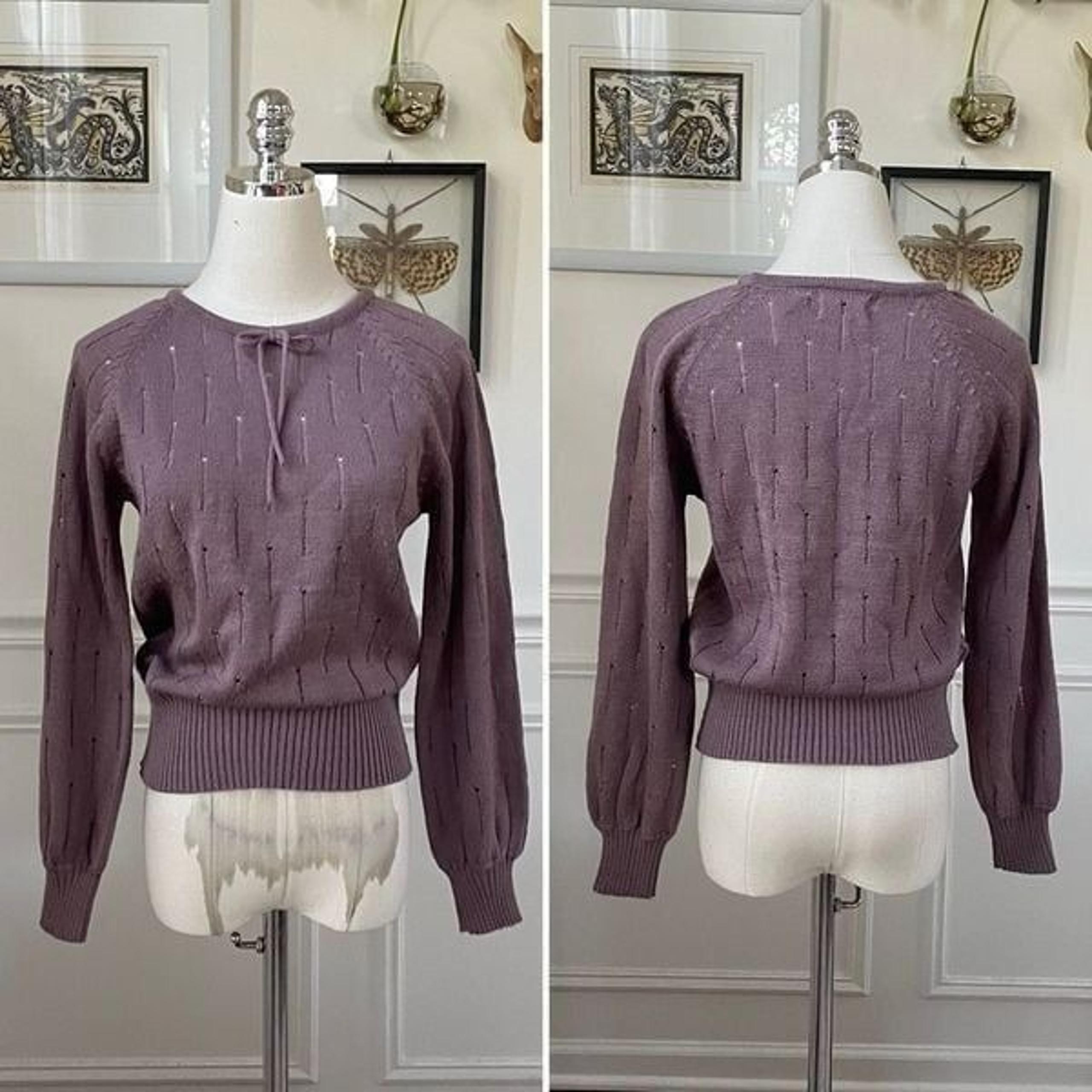 Vintage 70s Foxmoor Mauve Purple Sweater XS