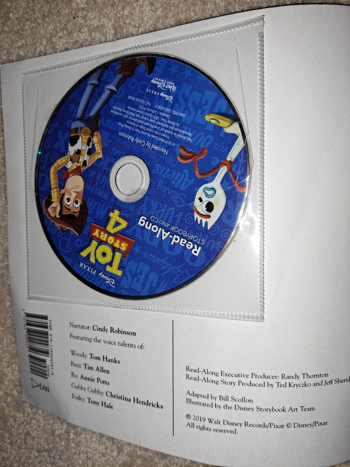 Disney Toy Story 4 Read Along With Cd (NEVER OPENED)!!!!