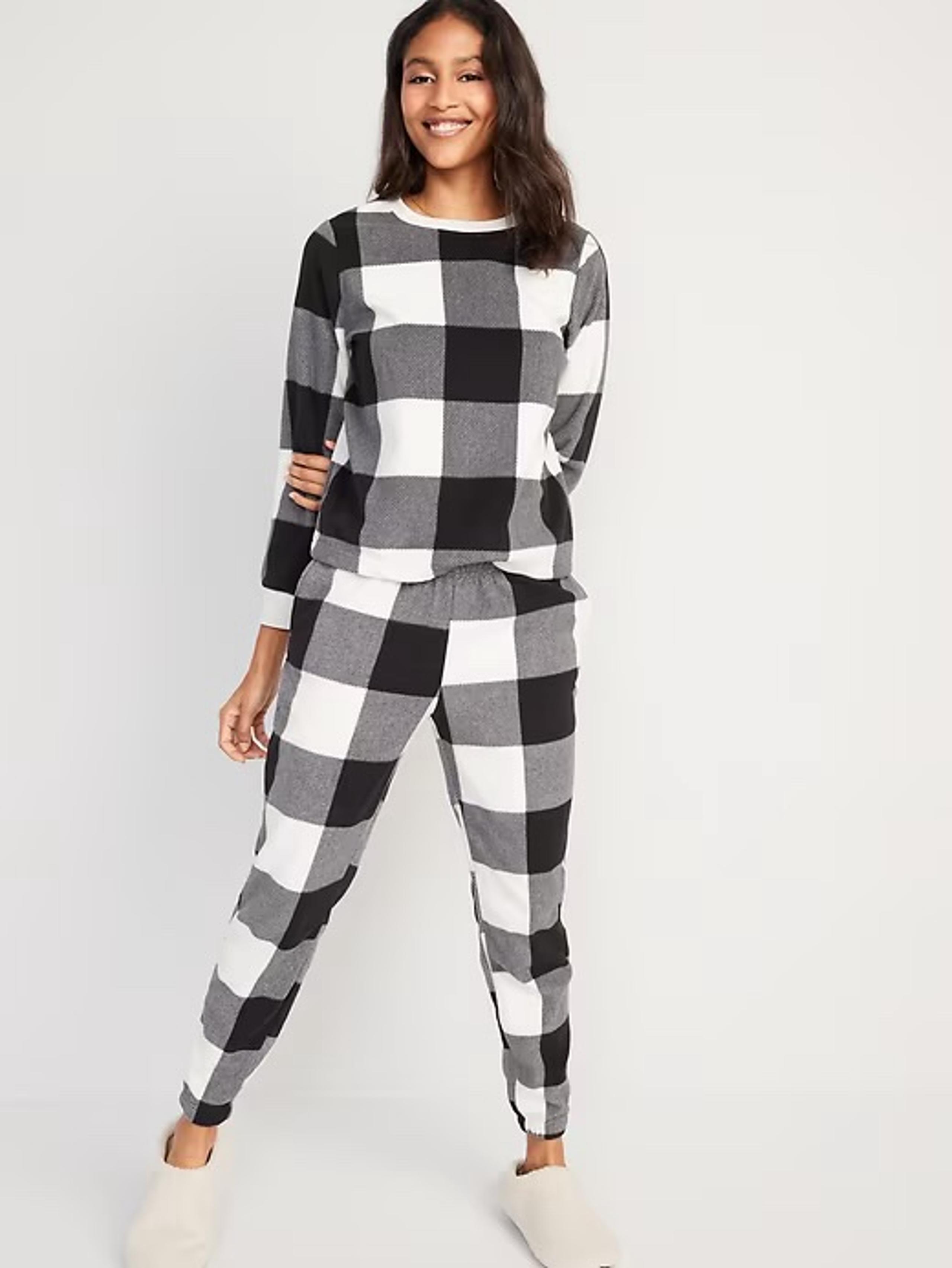 Old Navy Women’s Pajama Set 2-Piece Black Buffalo Plaid XS/S