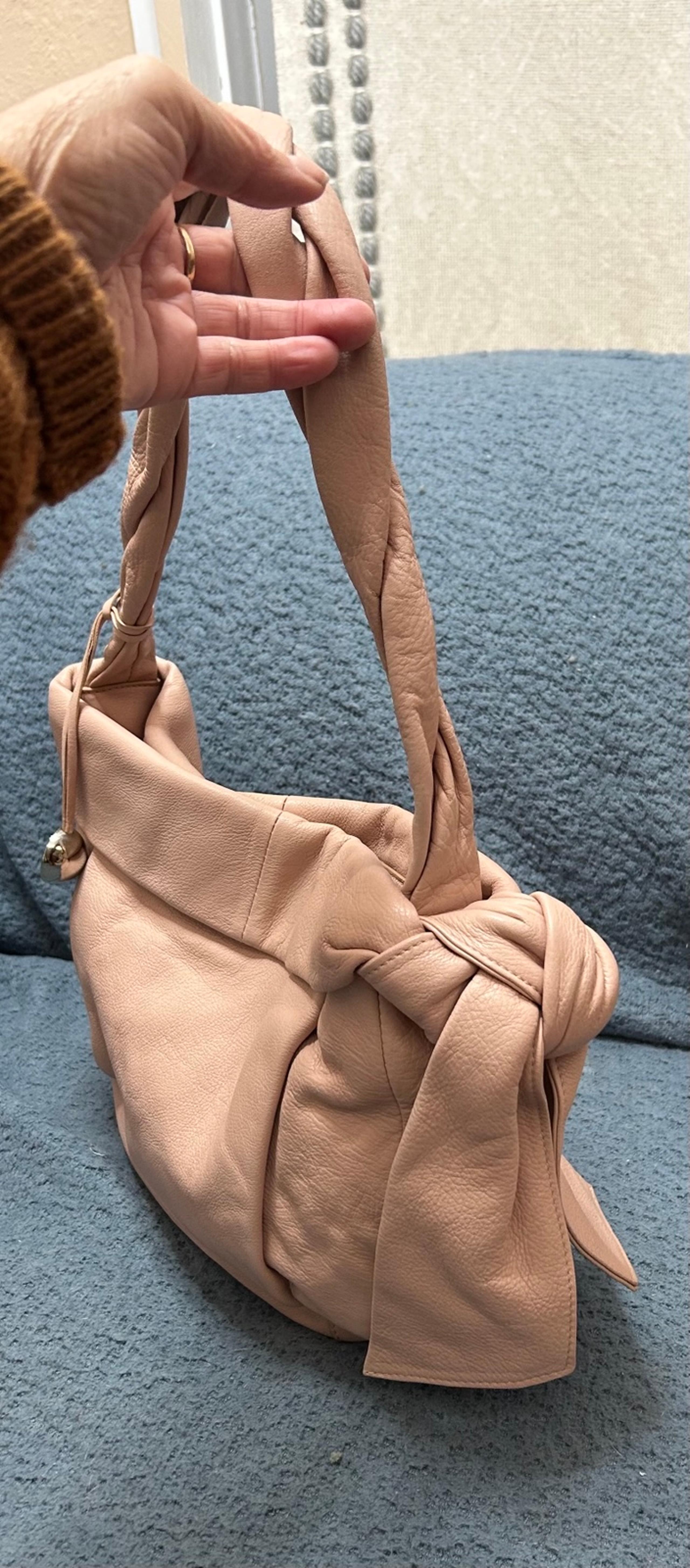 FURLA PALE PINK LEATHER SHOULDER BAG
