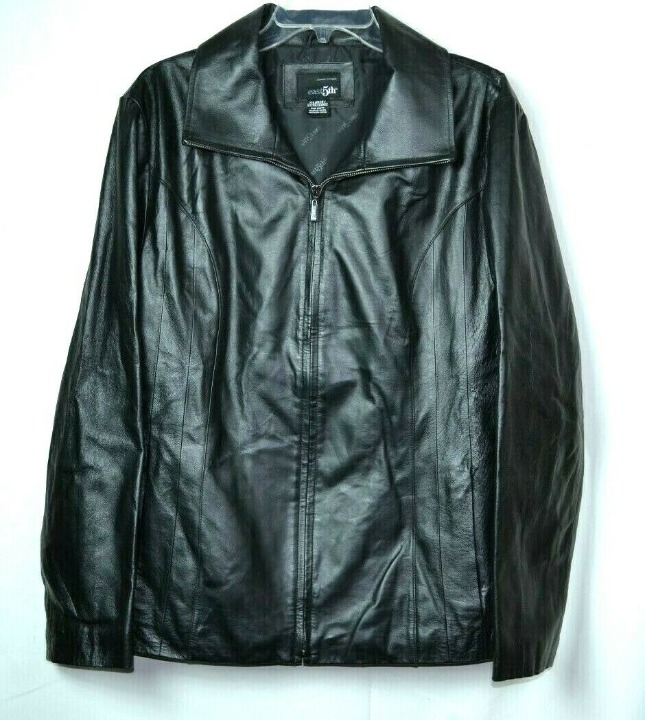 EAST 5TH Black Leather Jacket SIZE XL