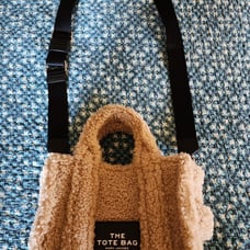 Marc Jacobs The Tote Bag Fluffy Shearling Purse, New