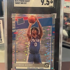 Tyrese Maxey 2020-21 Panini Donruss Optic Choice Mojo Prizm Rated Rookie SGC 9.5