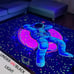 1PC Astronaut Flannel Luminous Carpet, Non-woven Back -ff8
