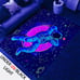 1PC Astronaut Flannel Luminous Carpet, Non-woven Back -ff8