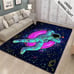 1PC Astronaut Flannel Luminous Carpet, Non-woven Back -ff8