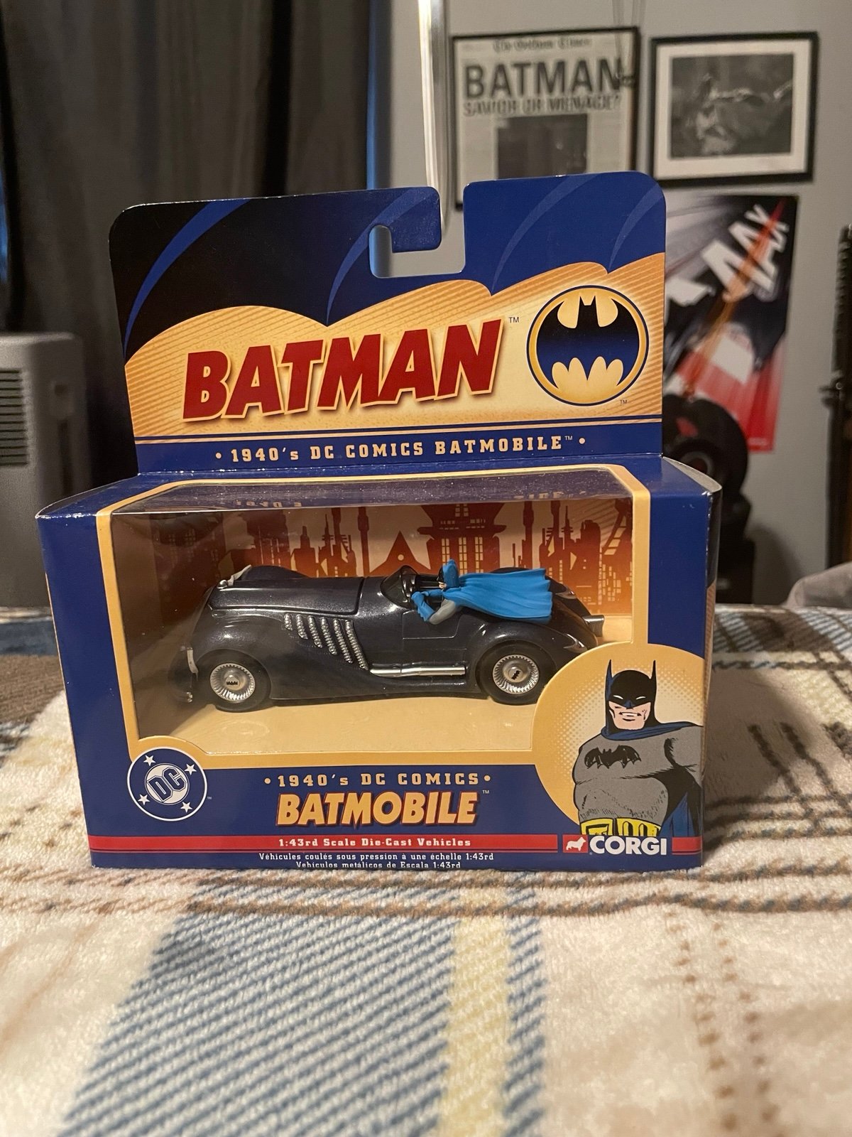 Corgi 1940's BATMOBILE 1:18 Diecast Car Batman DC Comics 77606 RARE NICE