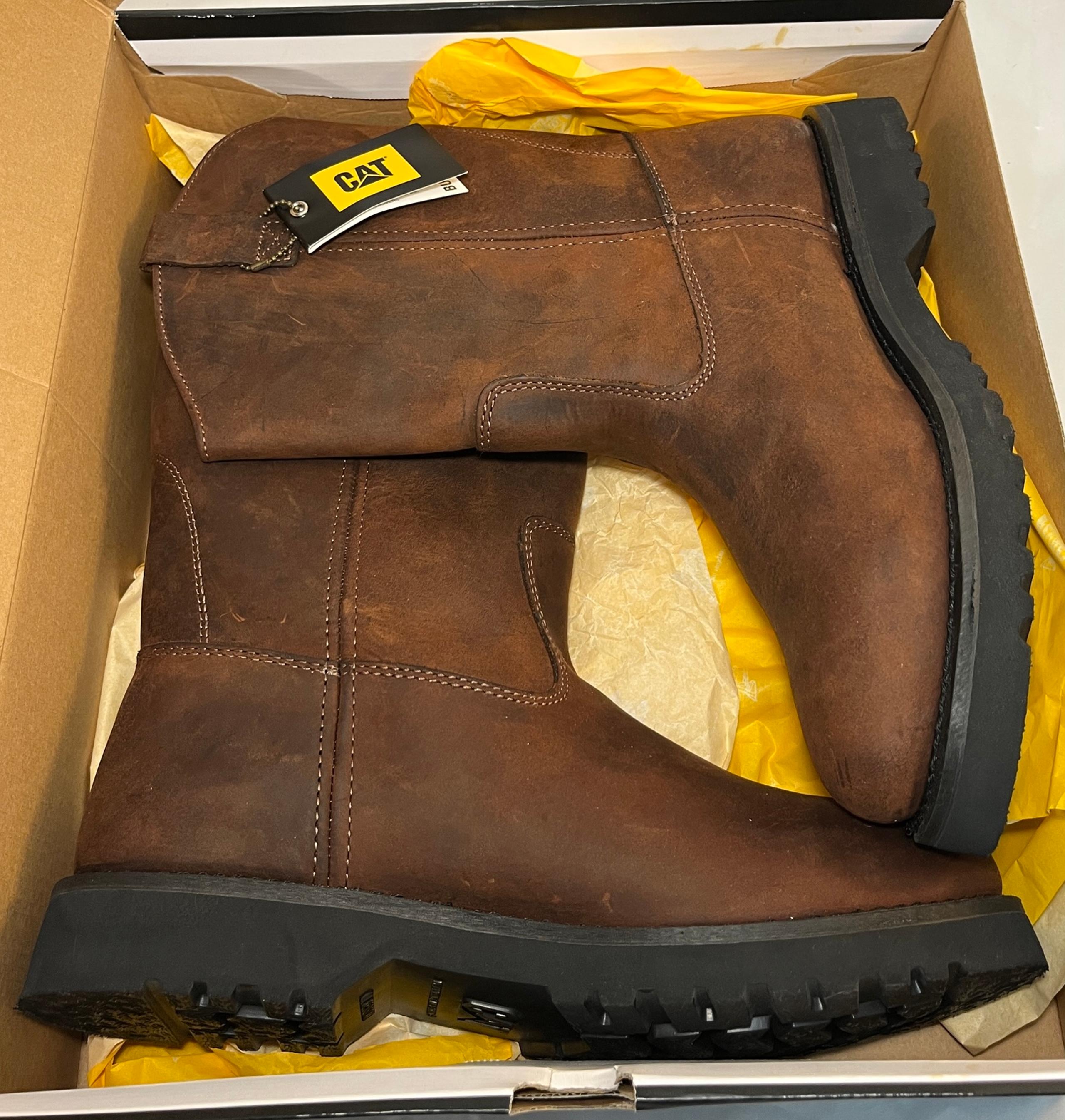 Caterpillar CAT P74183 Austin Work Copper Wellington Boots Mens 13 NEW
