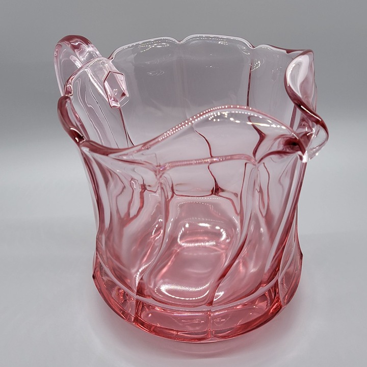 Vintage Fostoria Jamestown Pink Swirl 40 Oz Pitcher Very Heavy USA Made Glass