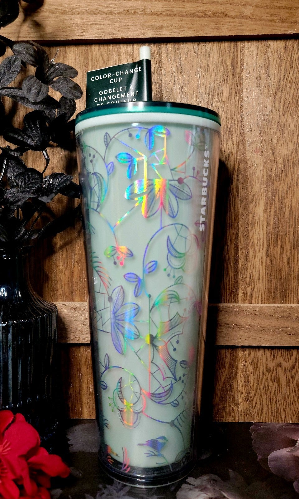 Starbucks Mint Green Winter Woodland Color Changing Tumbler
