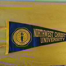Vintage Northwest Christian University Felt Pennant Flag