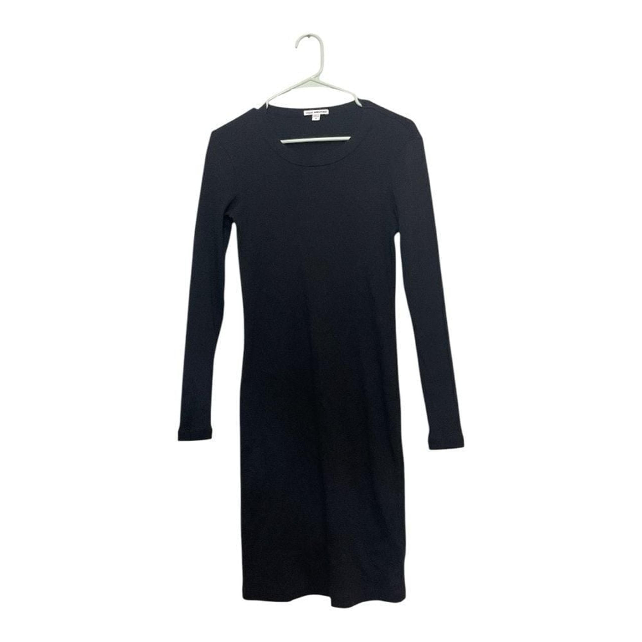 Women's James Perse ribbed, black, cotton dresss, size 2 (smalll/medium)