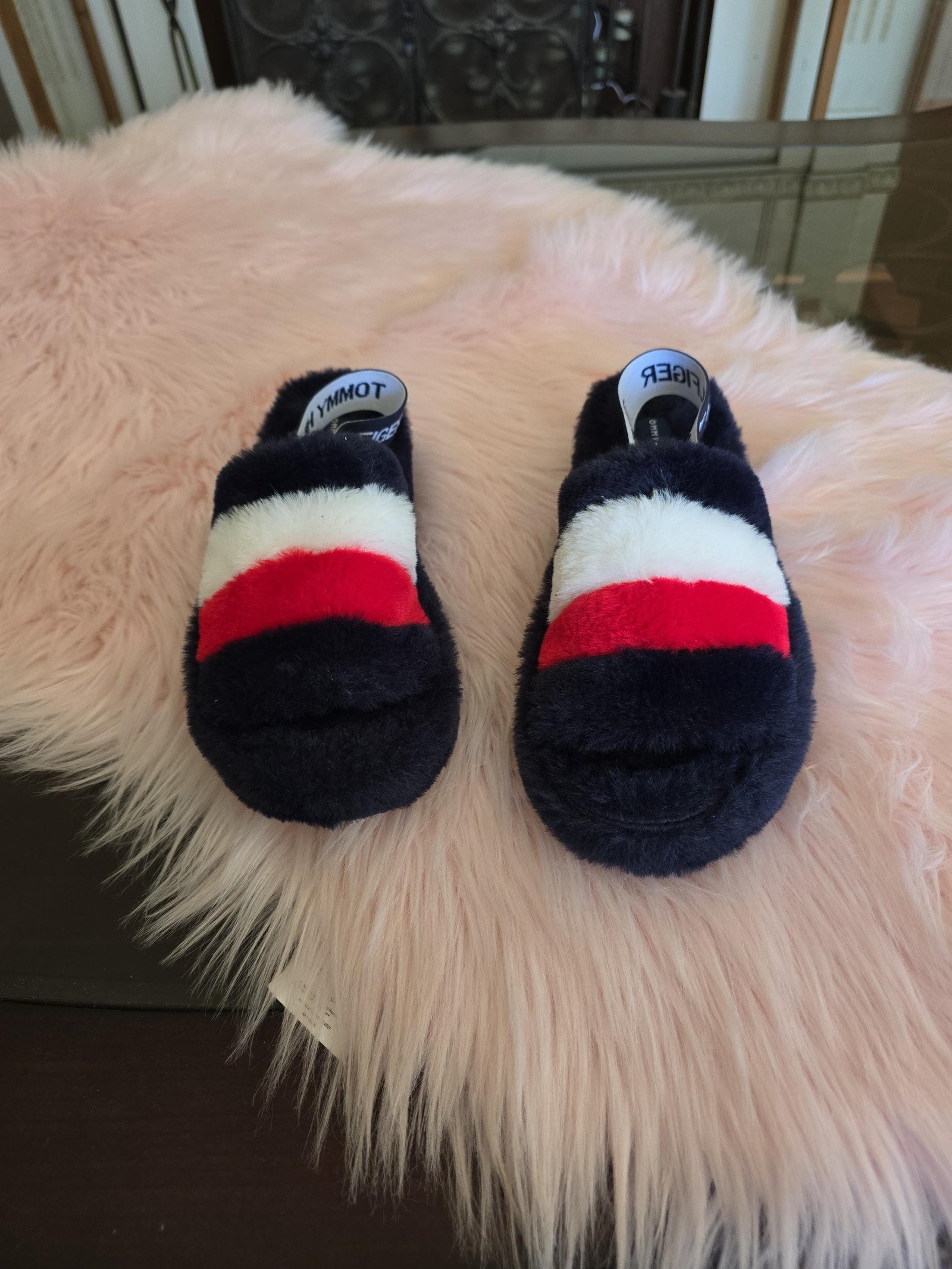 Tommy Hilfiger Laydown Faux Fur Slingback Slippers