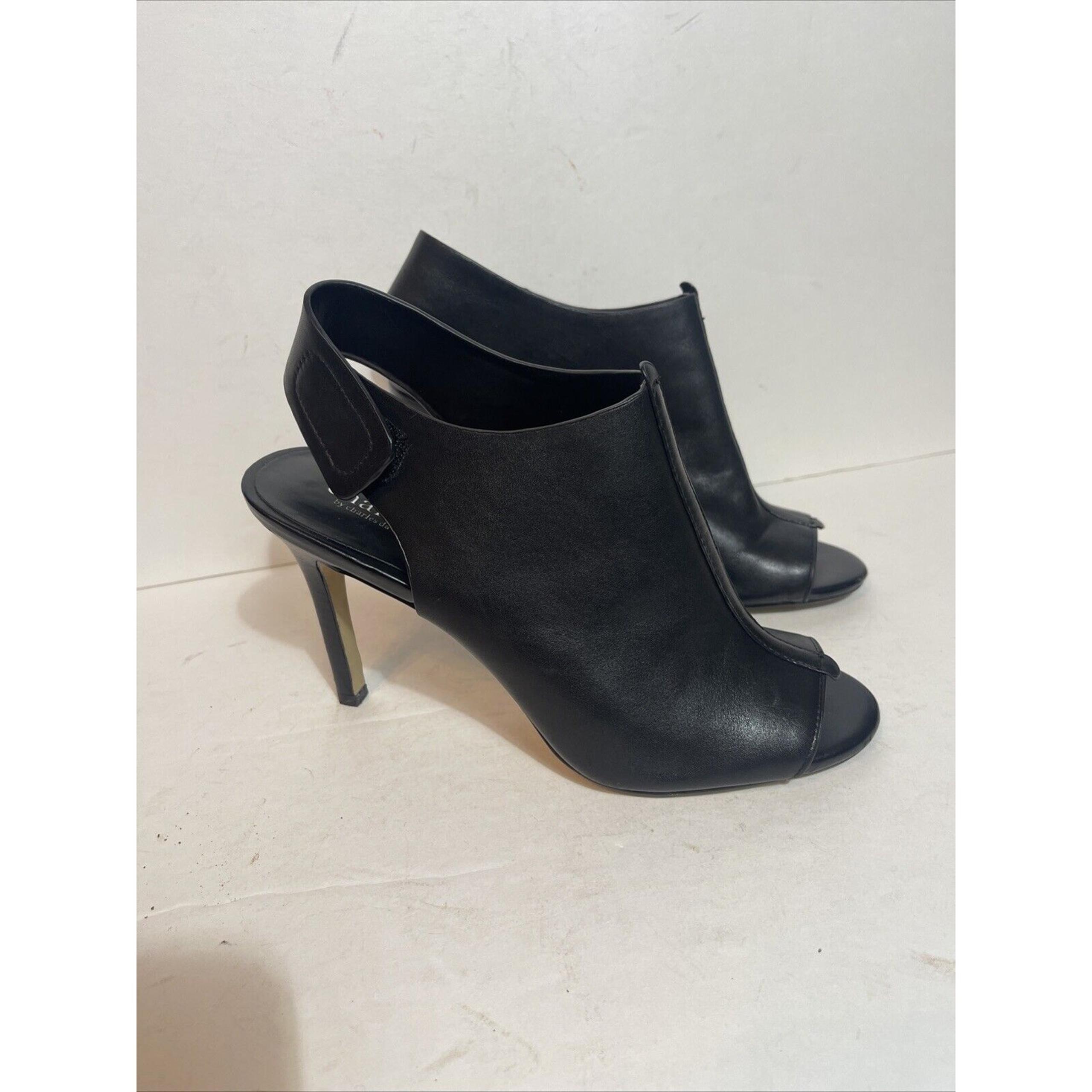 CHARLES By Charles David Women's Open Toe Heels Black Size 9.5