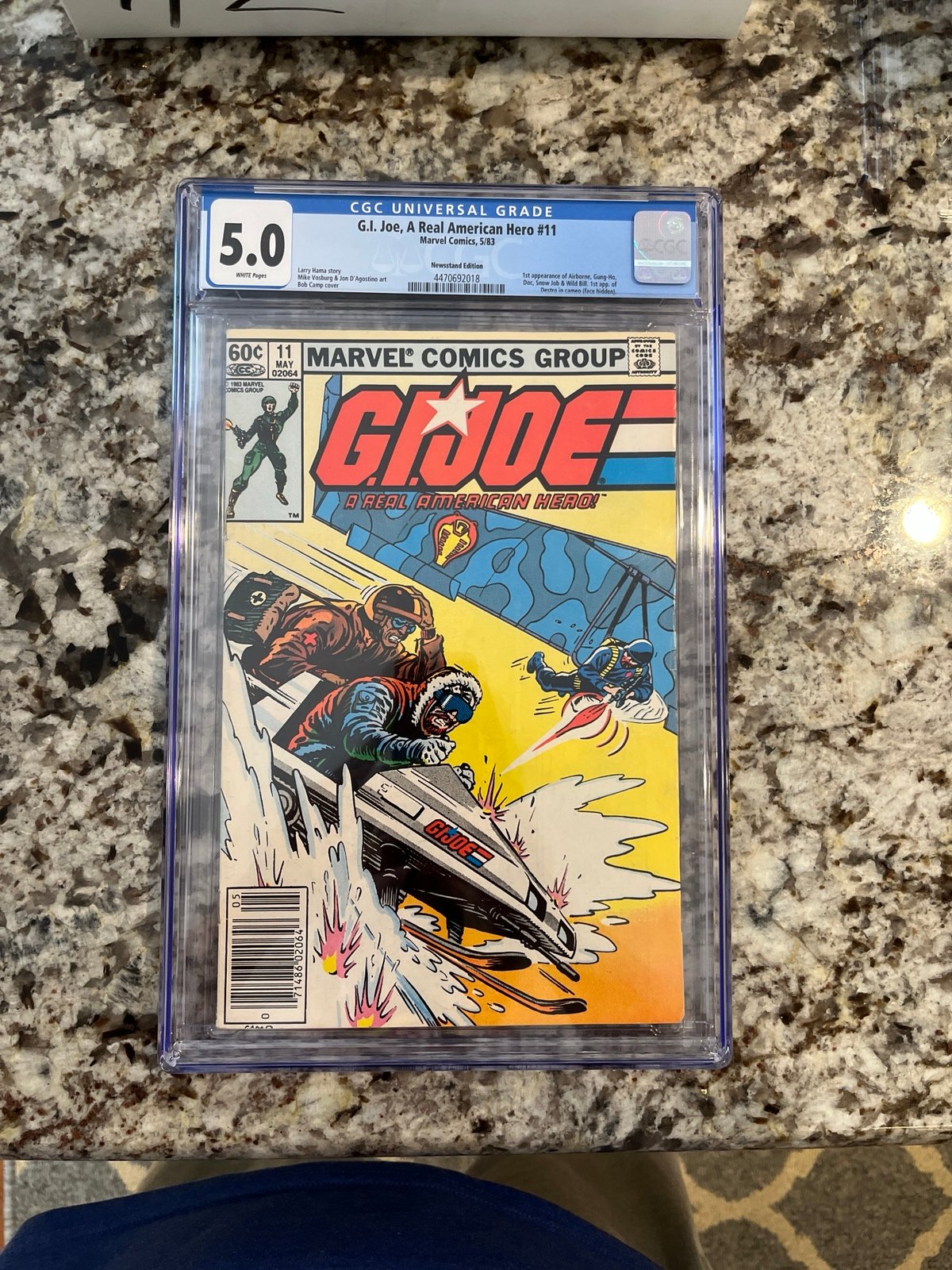 G.I. Joe #11 1983 CGC 5.0 NEWSSTAND Marvel 1st Destro Gung Ho Airborne Doc