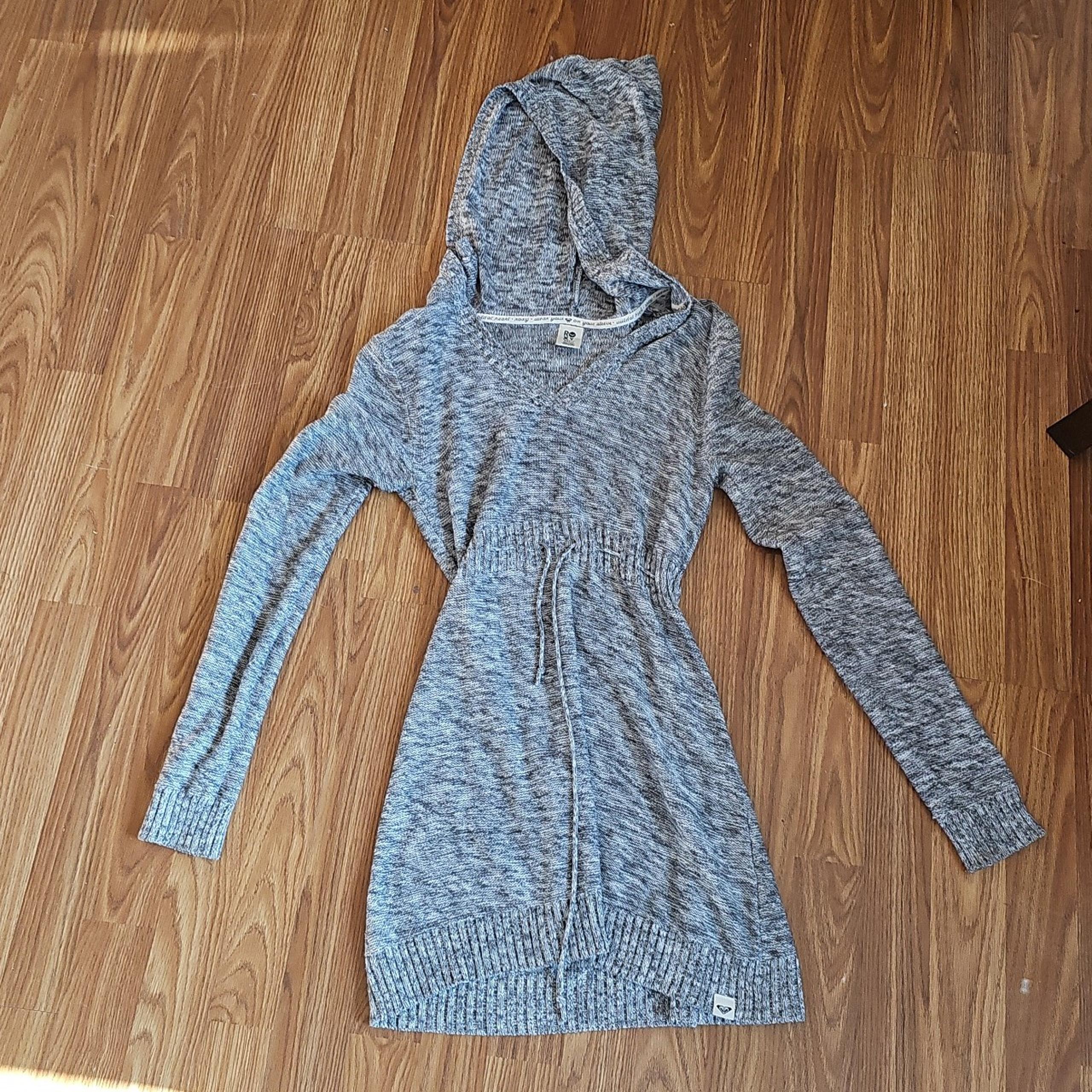 Roxy gray size small hooded sweater