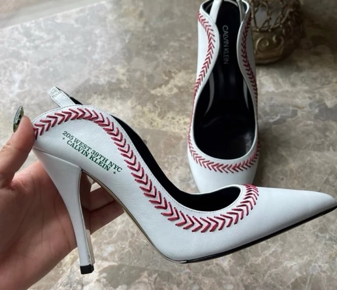 Calvin Klein Jackie baseball heels