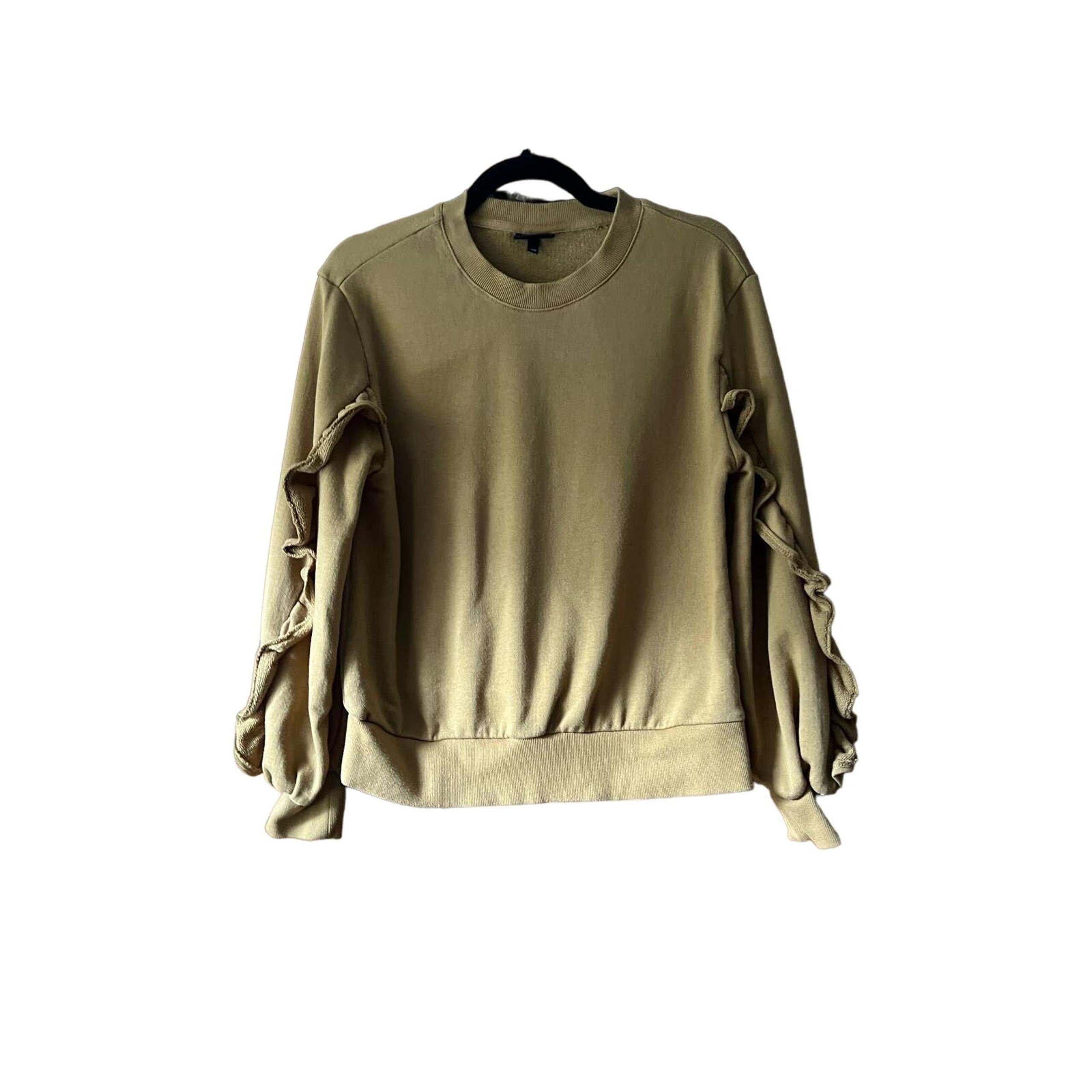 Who What Wear Women's Crew Neck Sweatshirts Long Sleeve Mustard Yellow Size M