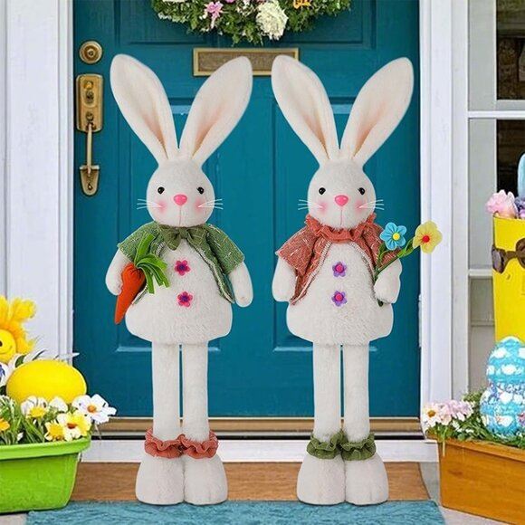 NEW 2 Pack Easter Standing Bunny with Stretchable Legs, 18 to 25
