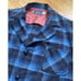 Vintage 70's Large Pendleton Blue Plaid Patch Pocket Casual Wool Blazer Made USA