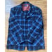Vintage 70's Large Pendleton Blue Plaid Patch Pocket Casual Wool Blazer Made USA