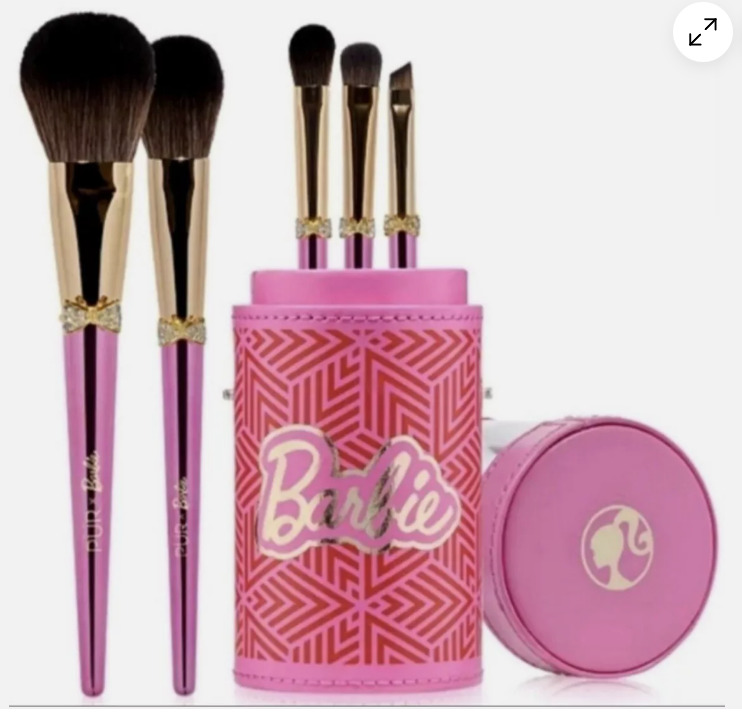 Pur x Barbie Signature 5 Brush Set For Face Eyes Luxurious Synthetic SEALED NEW