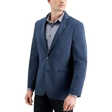 ALFANI Men's Alfa Tech Two Button Sport Coat Solid Blue Size XL NEW WITH TAGS