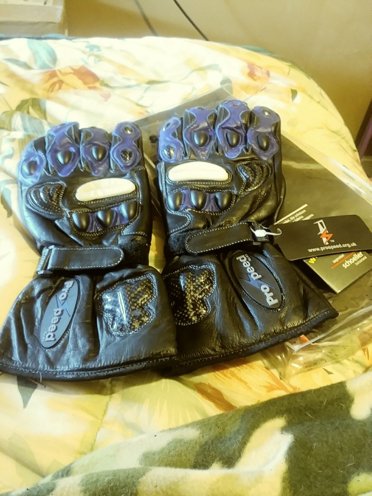 motorcycle gloves prospeed UK black and