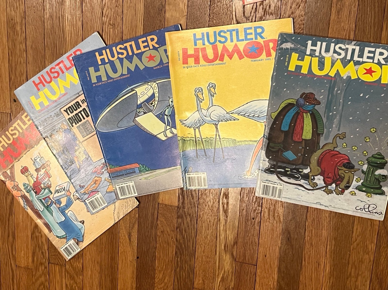 Hustler humor magazine cartoon animated issue adult entertainment lot of 5!
