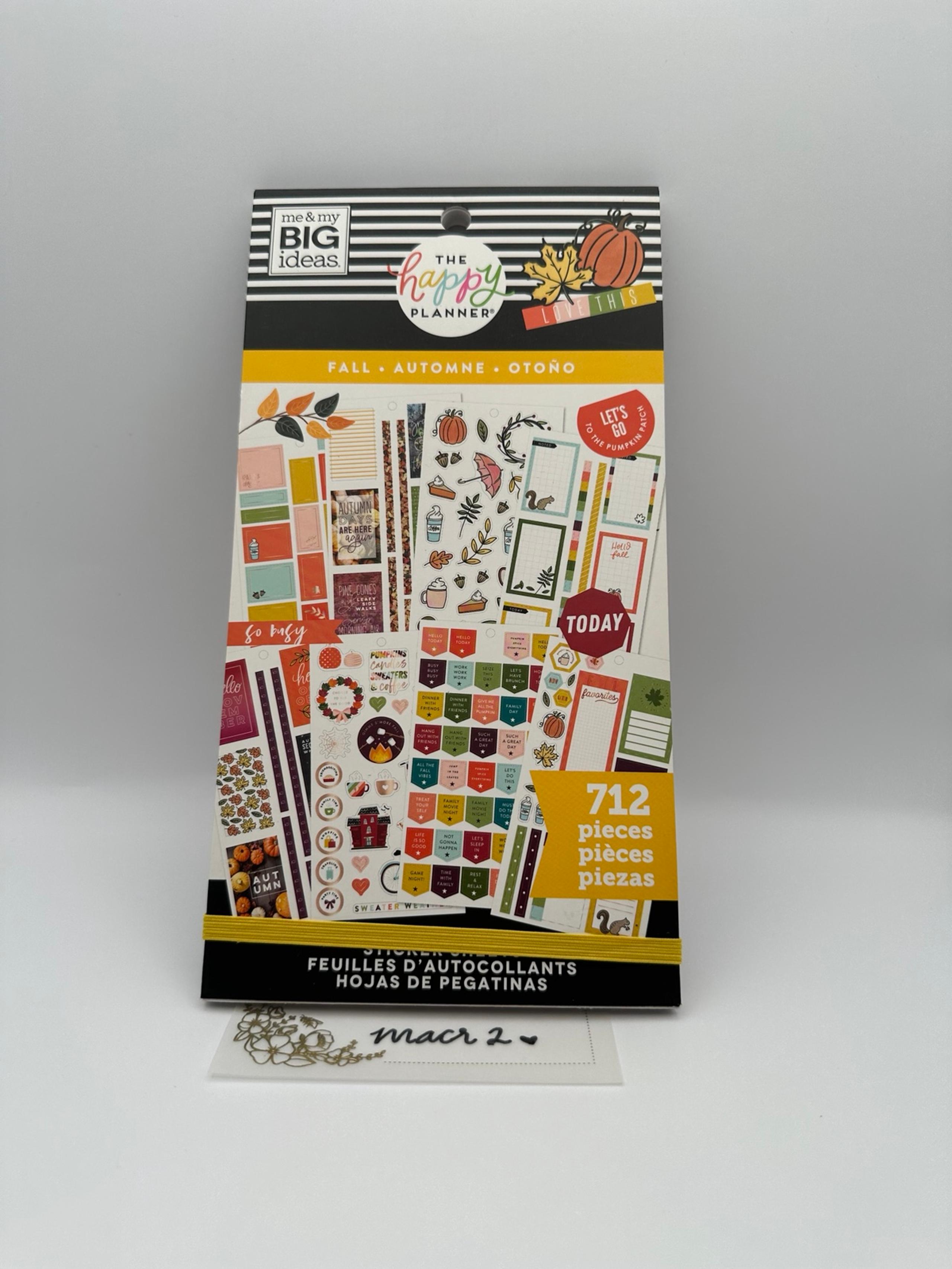 The Happy Planner Fall Yellow Sticker Book 712