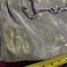 Boutique designer suede horsebit clutch