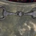 Boutique designer suede horsebit clutch