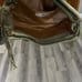 Boutique designer suede horsebit clutch