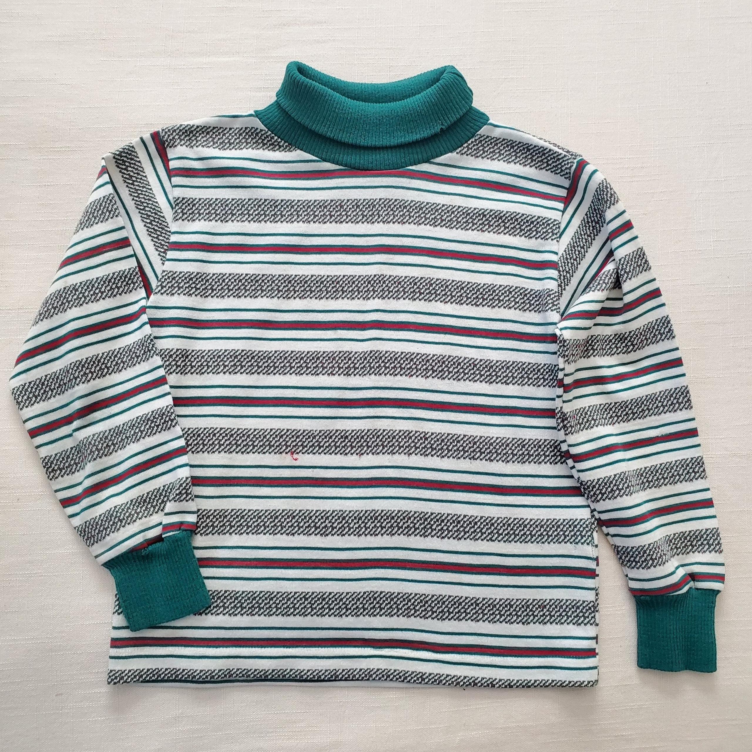 Vintage Healthtex Striped Turtleneck 5t/6 *flaw