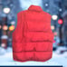 St. John’s Bay Dark Brick/Rust Red Winter Puffer Vest Men XL