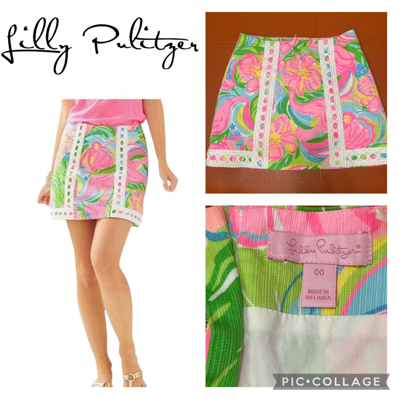 Lilly Pulitzer Pansy Skort So A Peeling Size 00